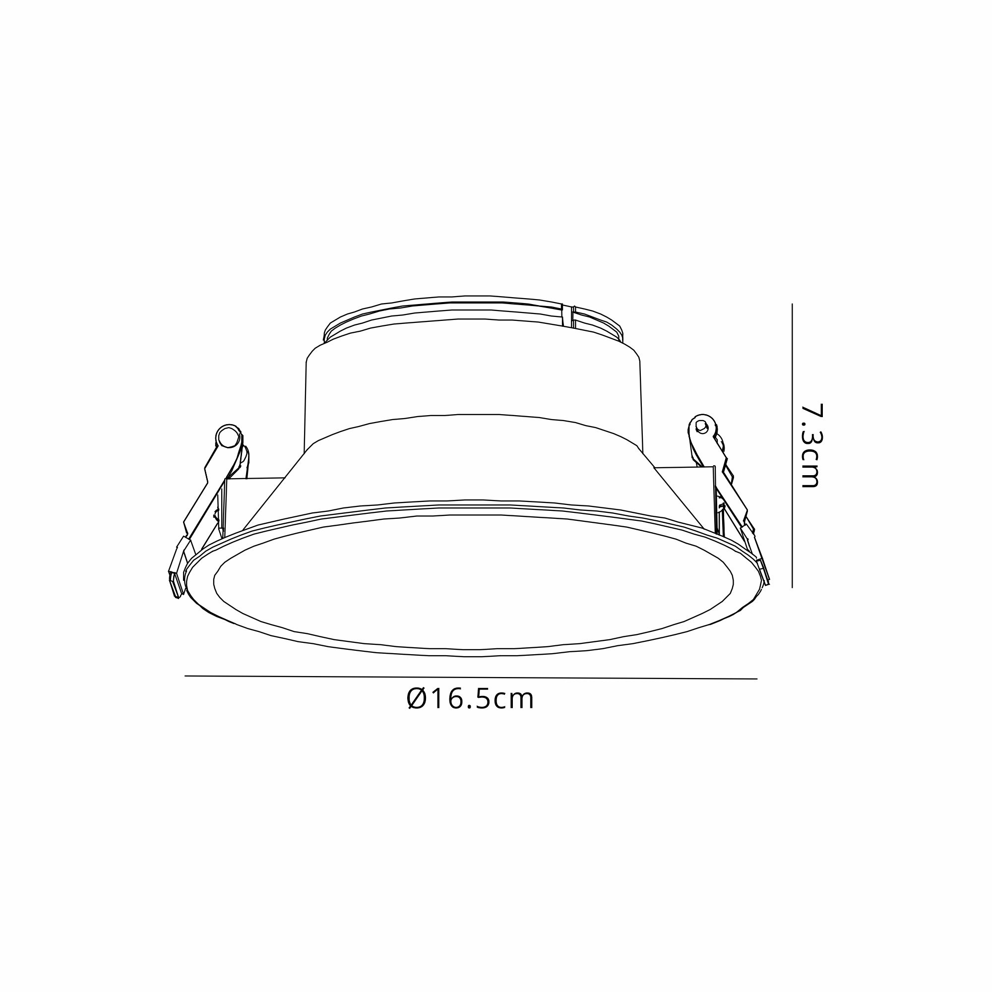 M8797  Sunset 165 x 138mm Recessed Base, Cut Out: 150mm, Gold